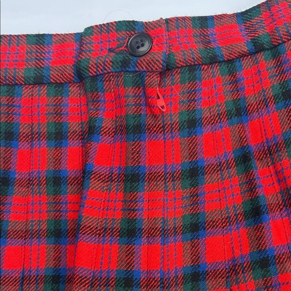 Pendleton Red and Black Plaid A-Line Skirt - Picture 2 of 6